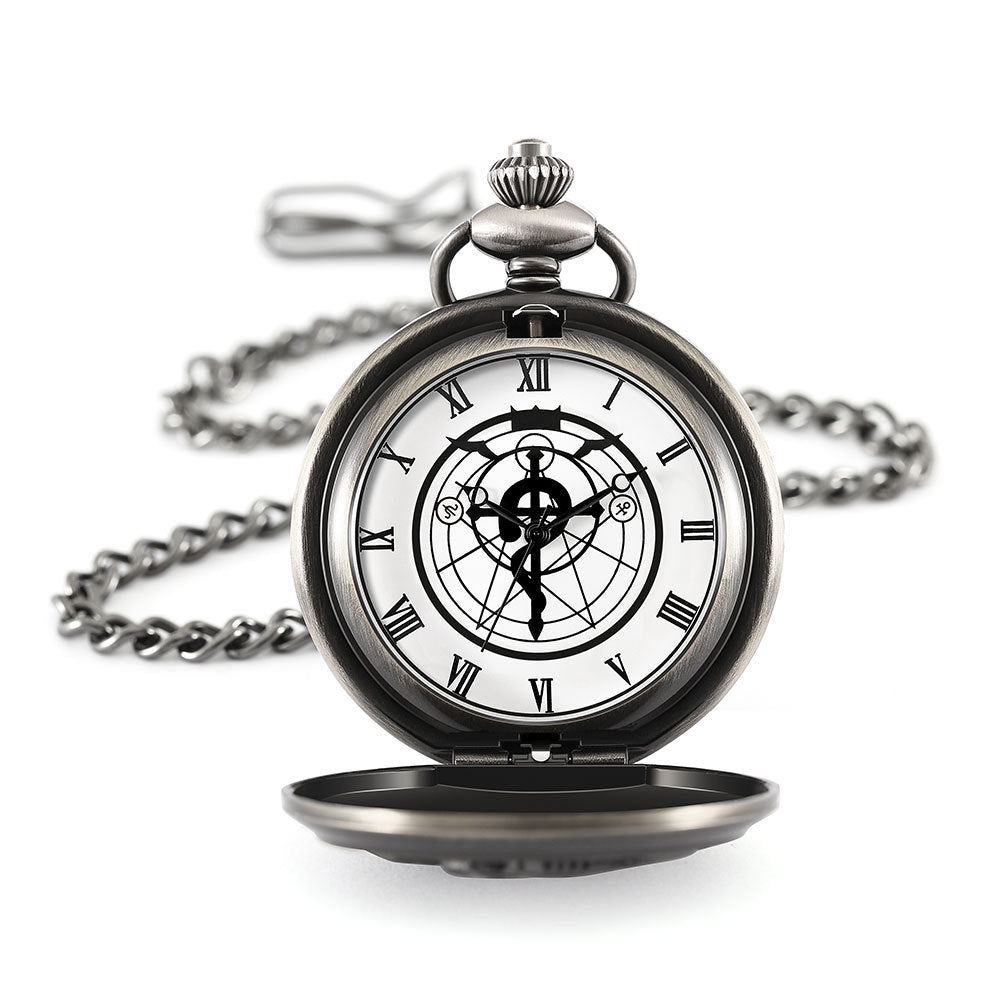 Fullmetal Alchemist Sea Horse Pocket Watch Snake-shaped Pendant Gift Box Packaging