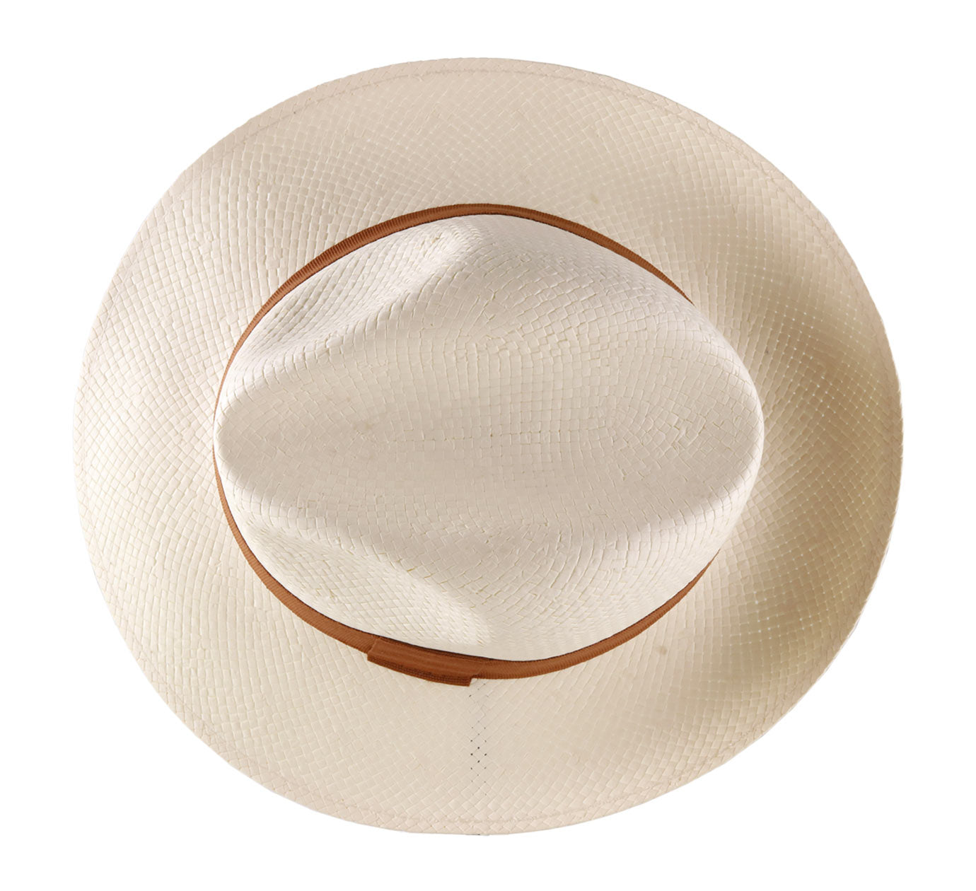 Chapeau Panama Classique Fait Main en Paille Large de 5 mm - Naturel