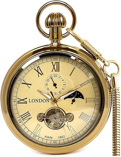 Royal Copper London 1856 Antique 5 Hand Mechanical Pocket Watch