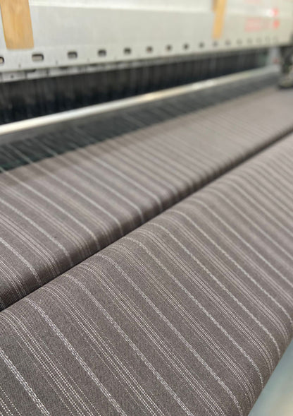 British Style Classic Trouser - Dark Taupe with Vintage Grey Stripe