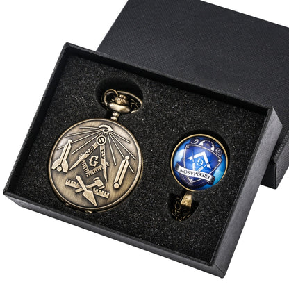 Masonic Pocket Watch and Chain Medal