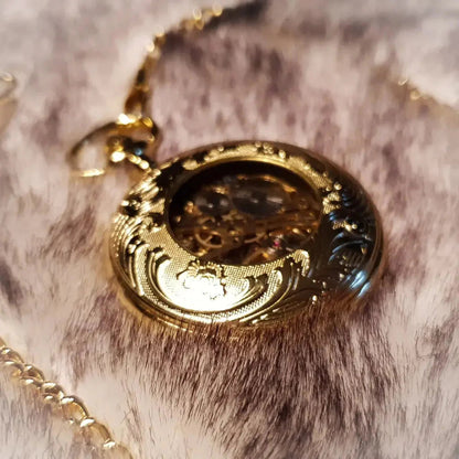 Savonnette Gold Double Cover Gusset Skeleton Pocket Watch