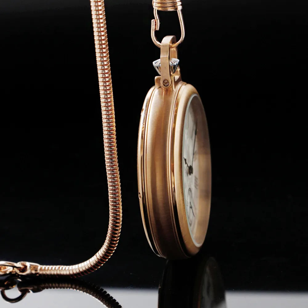 Royal Copperware London 1882 Antique Mechanical Pocket Watch Diamond-bearing Mechanical Movement with Ruby Jewels