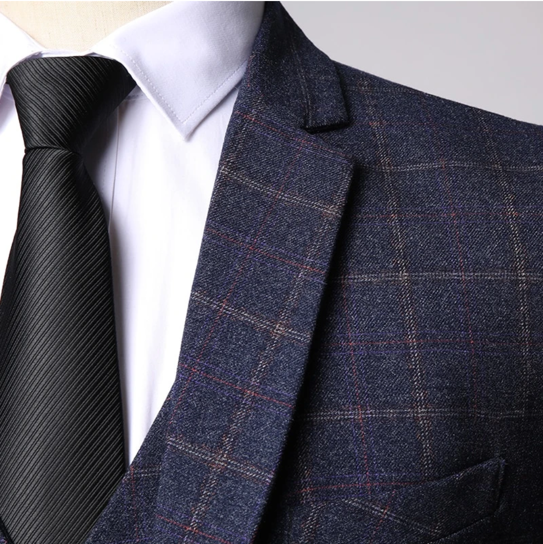 Shelby Style Men's Three-Piece Formal Suit - Blazer, Vest & Trousers