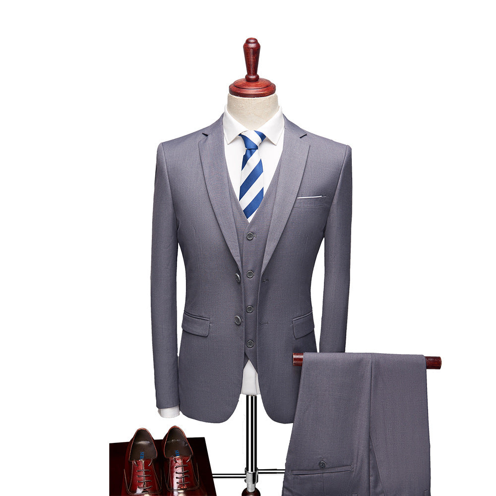 TIME-FASHION Premium Exclusive Design Three-Piece Suit