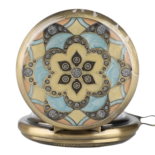 Mandala Mechanical Pocket Watch