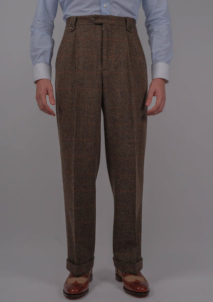 Scotland Tweed Trousers - Brown Check