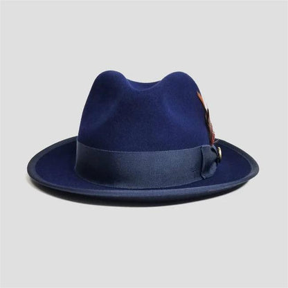 La signature du sophistiqué - Fedora bleu marine
