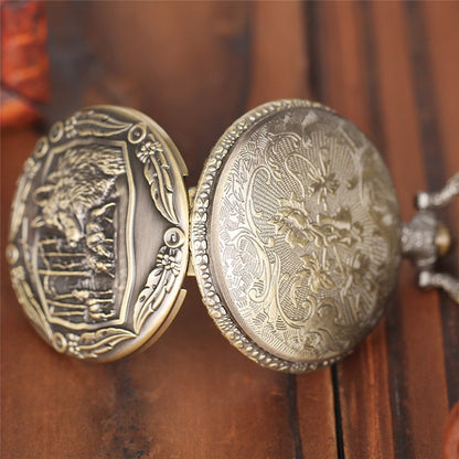 Pocket Watch Wolf Design