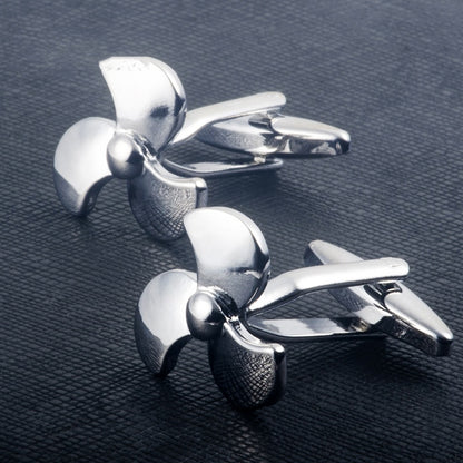 3D Rotating Propeller Metal Cufflinks