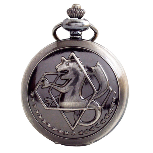 Fullmetal Alchemist Sea Horse Pocket Watch Snake-shaped Pendant Gift Box Packaging