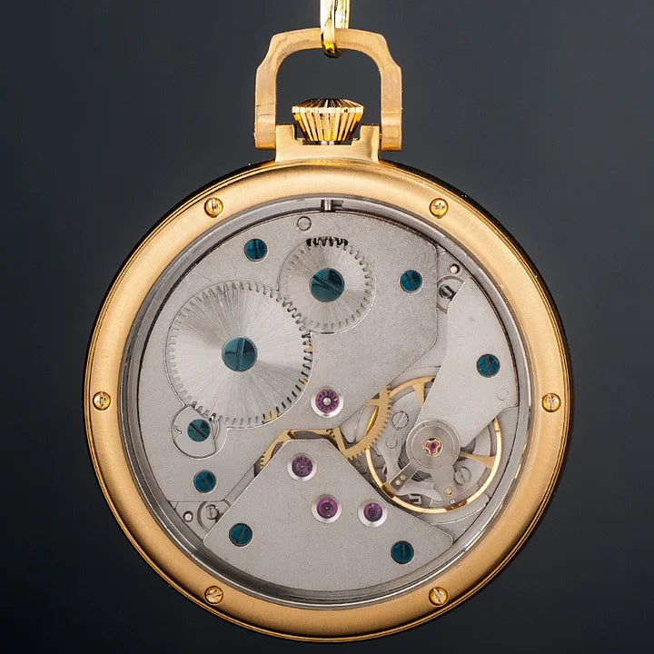 Royal Copperware London 1882 Antique Mechanical Pocket Watch Diamond-bearing Mechanical Movement with Ruby Jewels