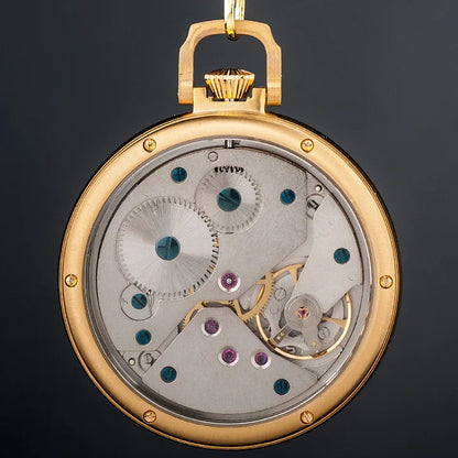 Royal Copperware London 1882 Antique Mechanical Pocket Watch Diamond-bearing Mechanical Movement with Ruby Jewels
