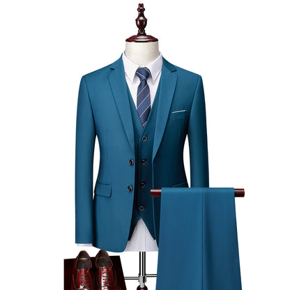 TIME-FASHION Premium Exclusive Design Three-Piece Suit