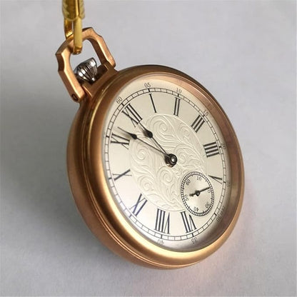 Royal Copperware London 1882 Antique Mechanical Pocket Watch Diamond-bearing Mechanical Movement with Ruby Jewels