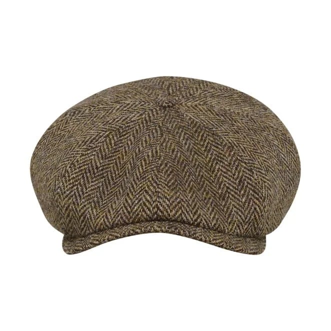 PEAKED CAPS Genuine Scottish Harris Tweed 8 Panels Man Cap Wool -Shelby