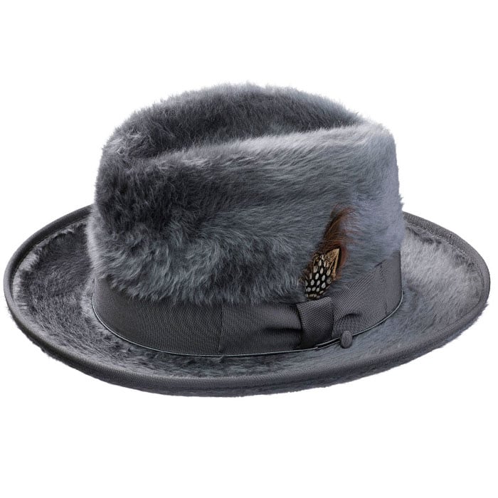 Alpha Godfather Homburg Hat-Grey