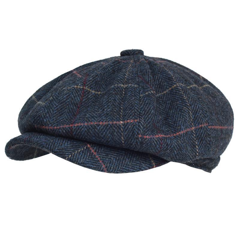 8 PANEL DRIVING CAP - CHARCOAL WITH RED