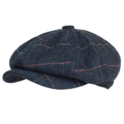 8 PANEL DRIVING CAP - CHARCOAL WITH RED