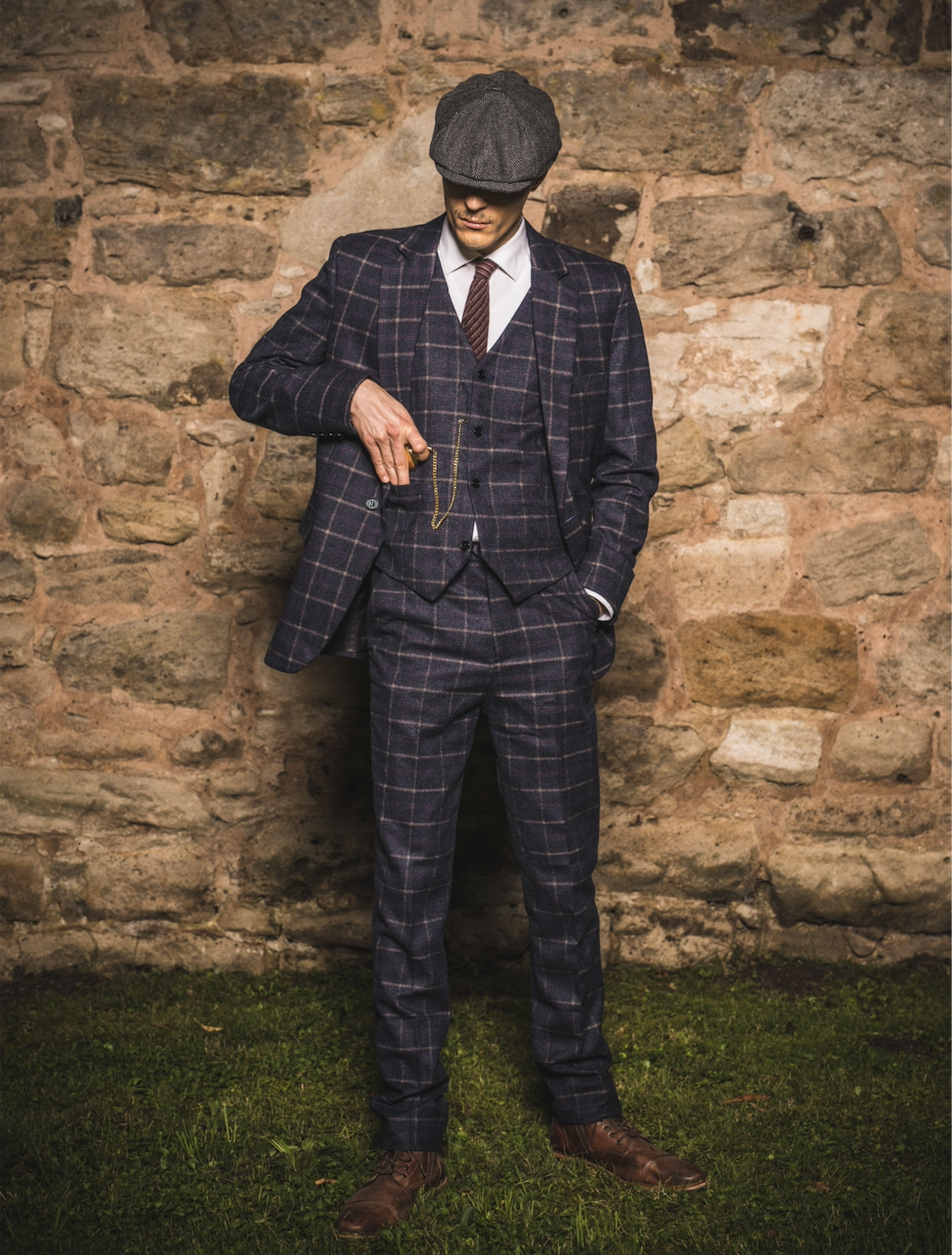 Shelby Style Men's Three-Piece Formal Suit - Blazer, Vest & Trousers