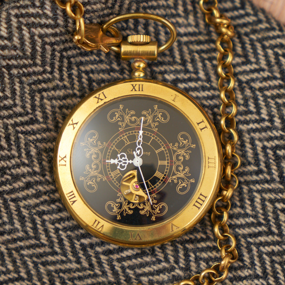 Flywheel Moonphase Automatic Watch – Vintage Mechanical Elegance for Men