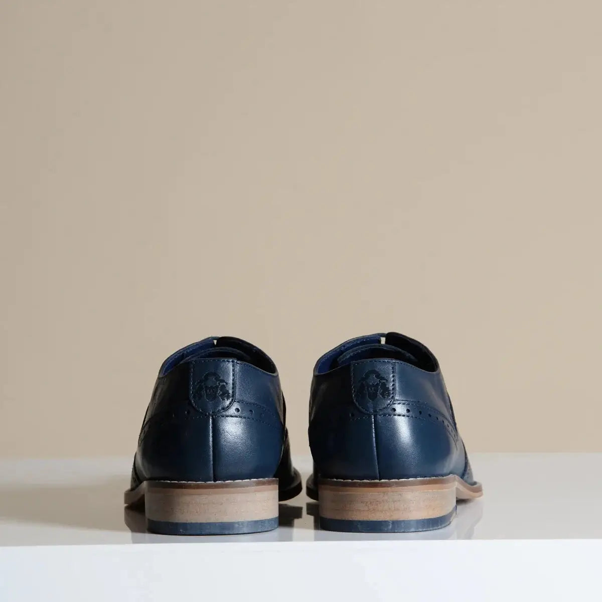 Elegant Navy Wingtip Dress Shoes for Weddings & Office – Marc Darcy Dawson