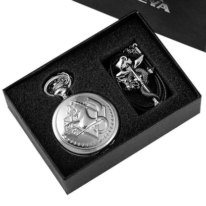 Fullmetal Alchemist Sea Horse Pocket Watch Snake-shaped Pendant Gift Box Packaging