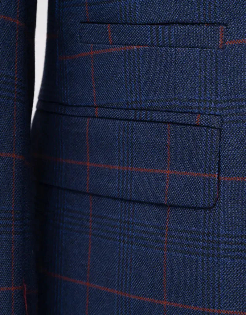 Navy Blue 3-Piece Suit for Men – Classic Formal Wedding & Business Attire