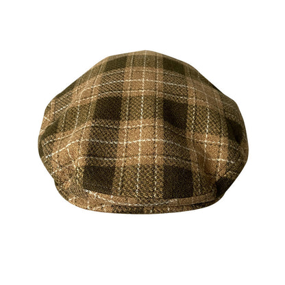 La casquette plate en tweed Oxford-Harris à visière