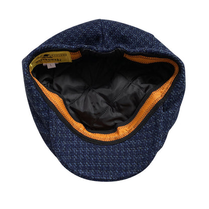 THE PEAKED Marl Flat Hat Barbour-Harris Tweed