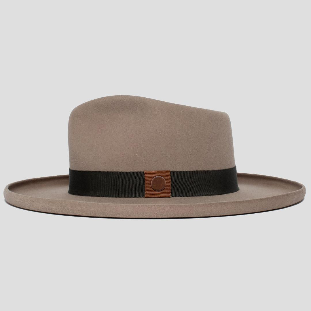Polished Wide Brim Felt Fedora
