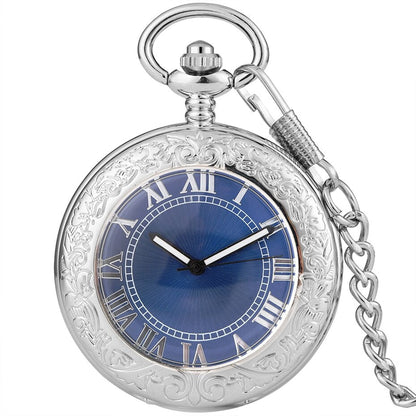 Classic Steampunk Semi-Hunter Automatic Pocket Watch
