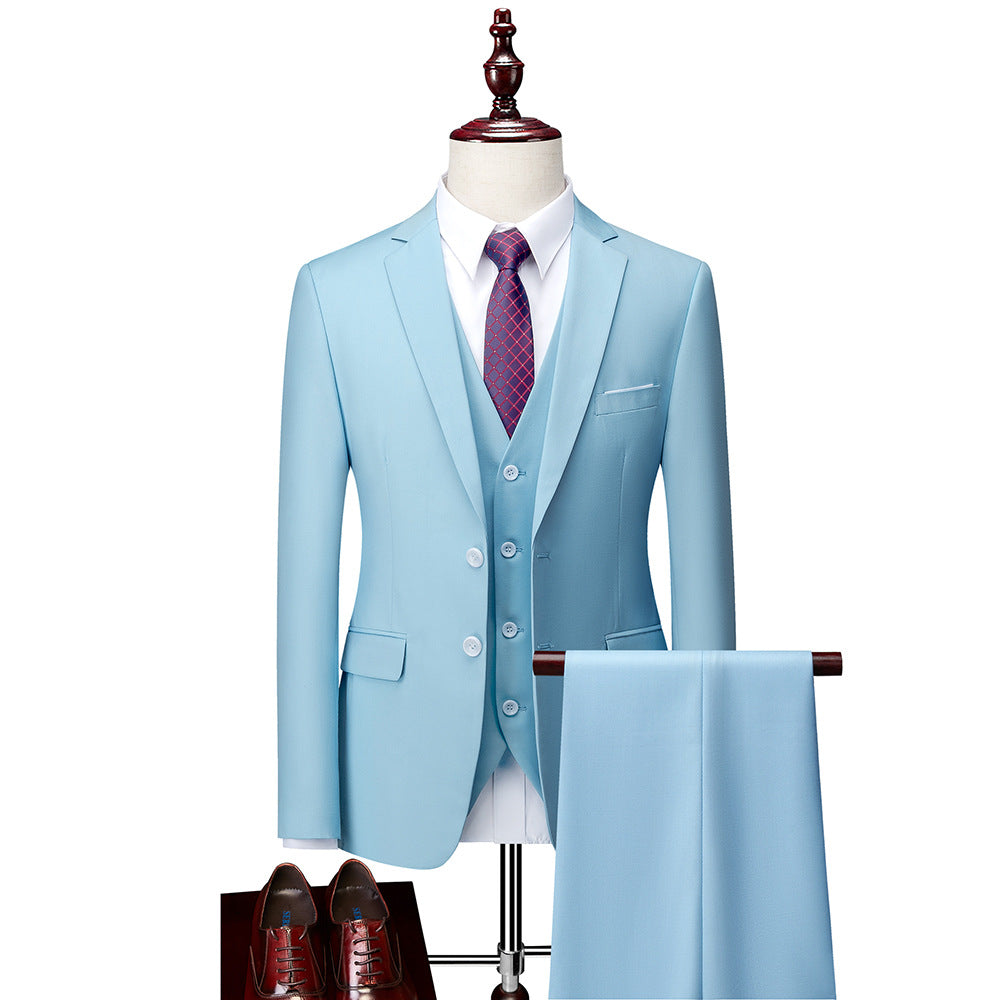 TIME-FASHION Premium Exclusive Design Three-Piece Suit