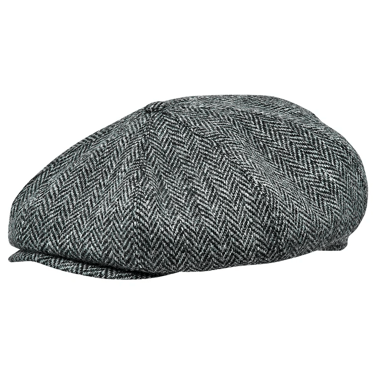 PEAKED CAPS Genuine Scottish Harris Tweed 8 Panels Man Cap