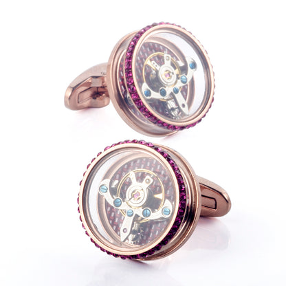 Automatic Gear-Rotating Movement Cufflinks