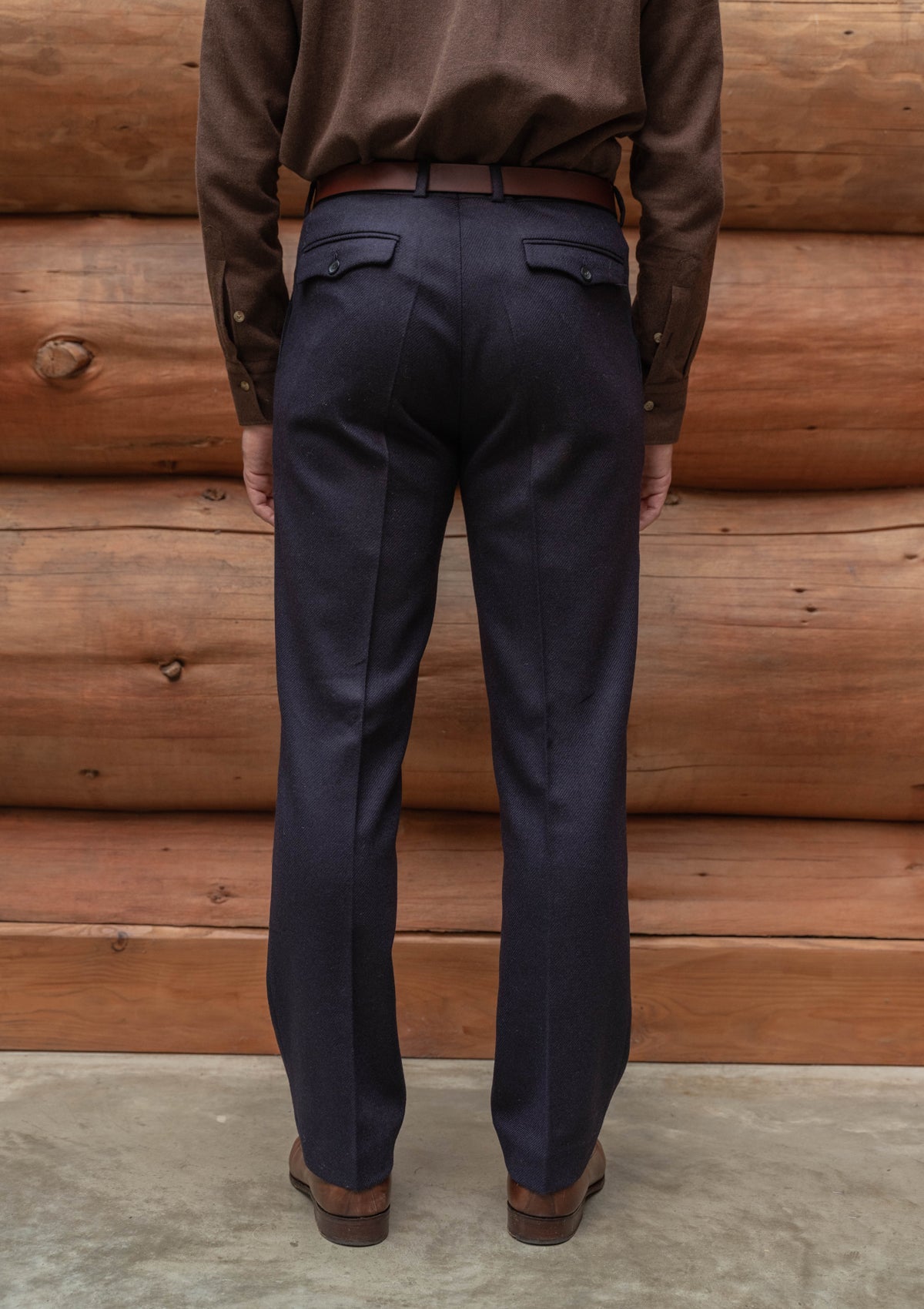 Jack Trouser - Navy Blue wool flannel