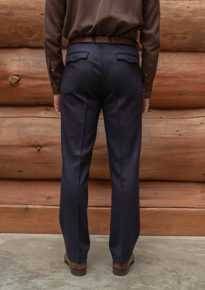 Jack Trouser - Navy Blue wool flannel