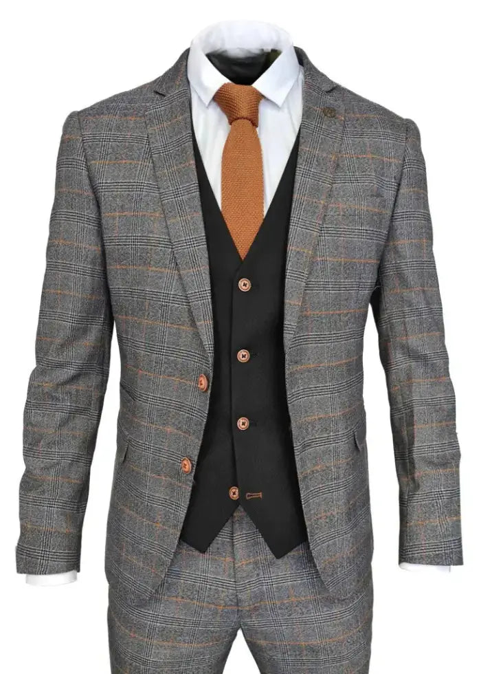 Grey 3-Piece Suit for Men – Mix & Match Modern Classic Wedding & Business Set
