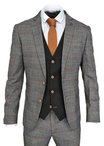 Grey 3-Piece Suit for Men – Mix & Match Modern Classic Wedding & Business Set