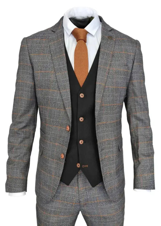 Grey 3-Piece Suit for Men – Mix & Match Modern Classic Wedding & Business Set