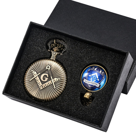 Masonic Pocket Watch and Chain Medal