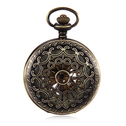 Vermilion Bronze - Skeletonized Roman Numeral Pocket Watch