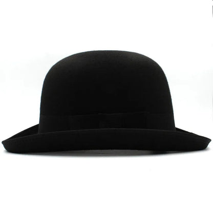 Wool Blend Oval Top Bowler Hats