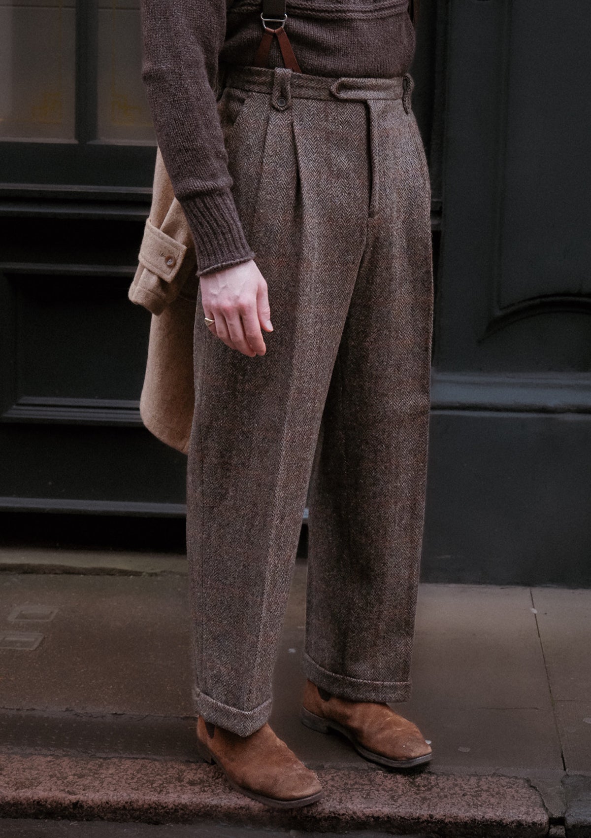 Scotland Tweed Trousers - Brown Check