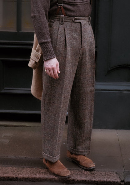 Scotland Tweed Trousers - Brown Check