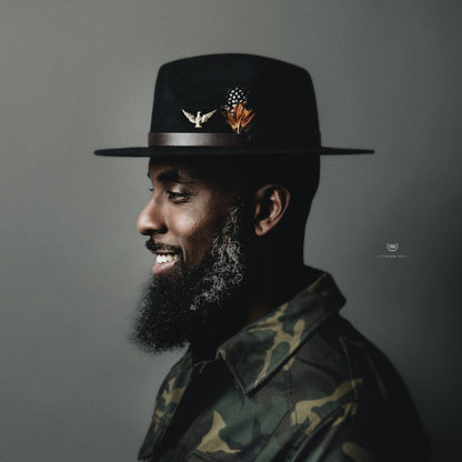 Élégant chapeau fedora en feutre pour homme – Olive foncée