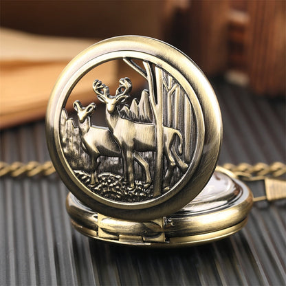 Deer Pocket Watch
