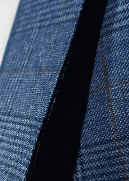 Light Blue Check 3-Piece Suit – Slim Fit Men’s Wedding & Business Attire