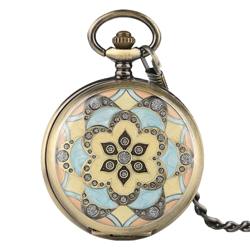 Mandala Mechanical Pocket Watch