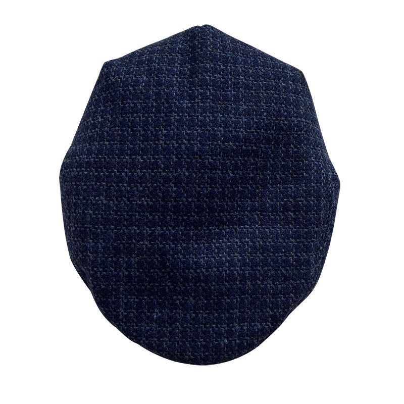 THE PEAKED Marl Flat Hat Barbour-Harris Tweed